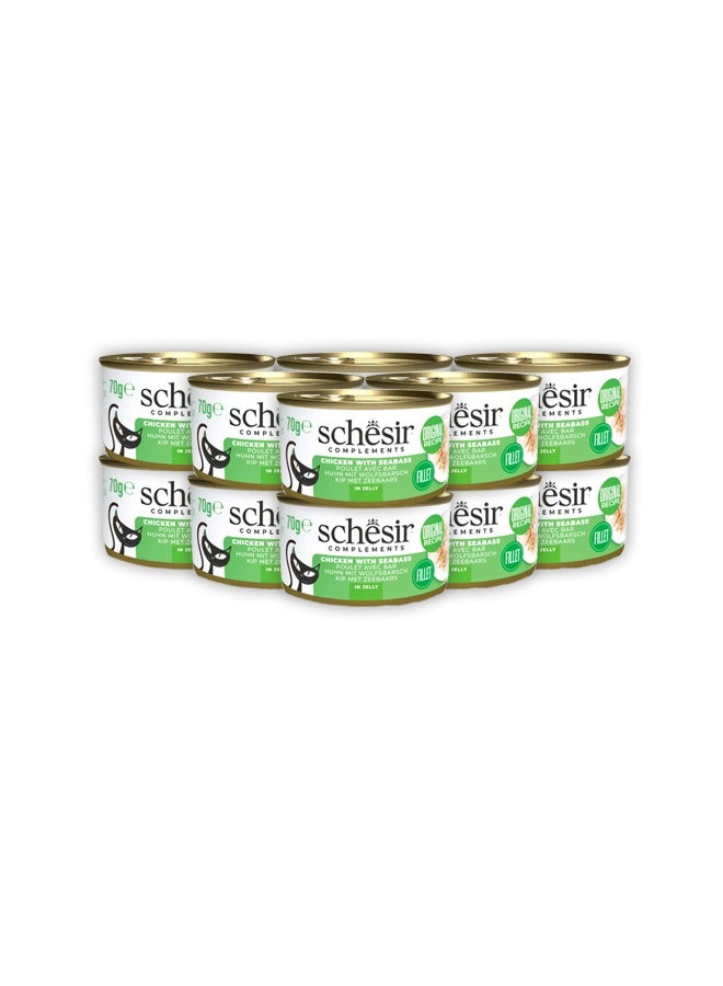 Schesir Complements Chicken With Seabass Cat Wet Food -70G (Pack of 12) - Image 1